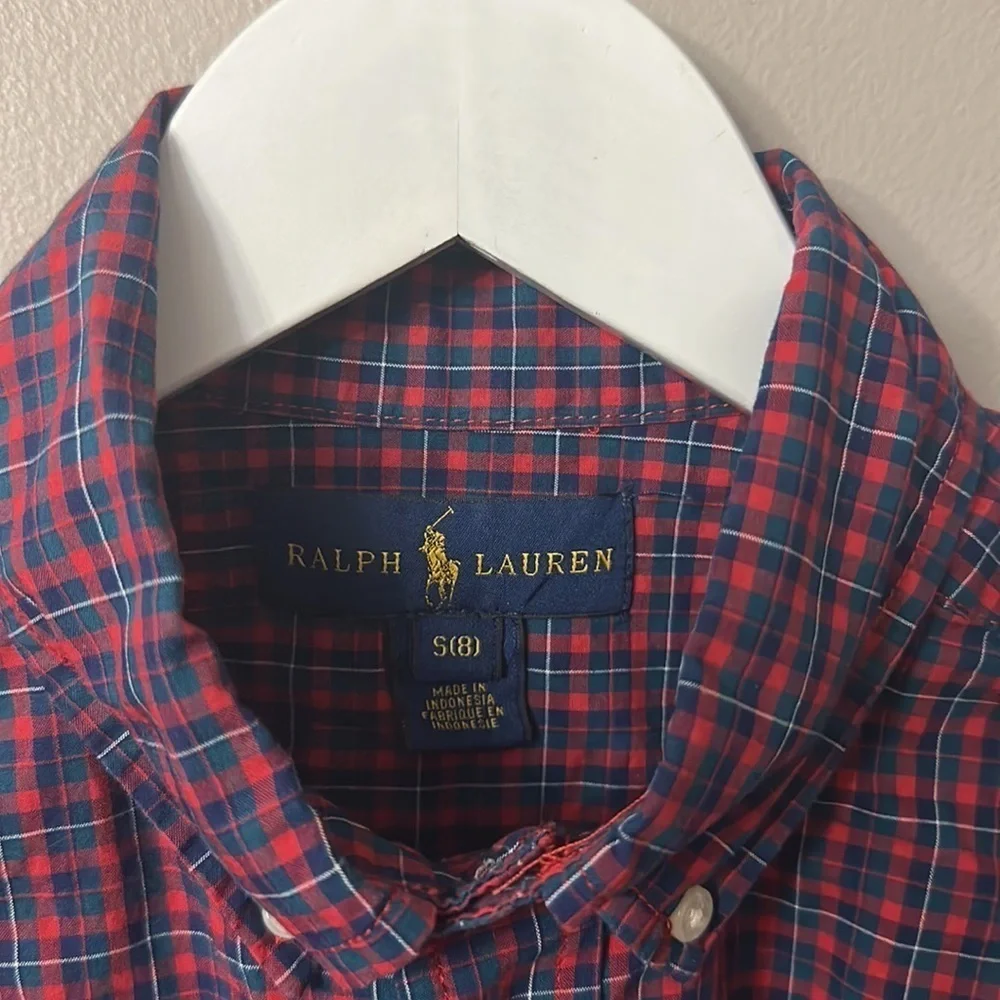 Ralph Lauren Long Sleeve Plaid Button Down Size Small 8